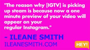 "If you're just starting [with live streaming], believe it or not, I'll say start with YouTube." - ILEANE SMITH ILEANESMITH.COM